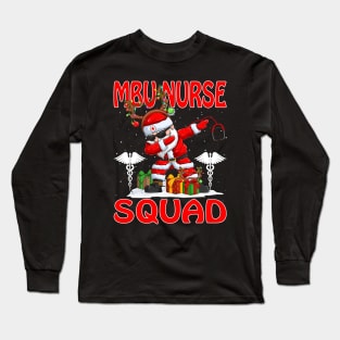 Christmas Mbu Nurse Squad Reindeer Pajama Dabing Santa Long Sleeve T-Shirt